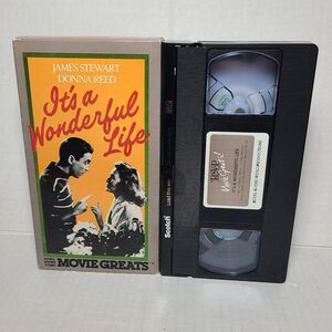 It's a Wonderful Life 1946 Christmas VHS Movie Greats Jimmy Stewart Donna Reed